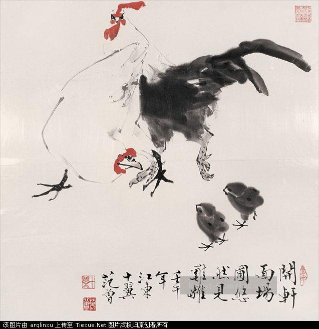 Fangzeng Hühnern Chinesische Malerei Ölgemälde